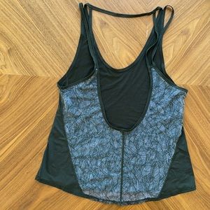 Green & white Lululemon sport tank